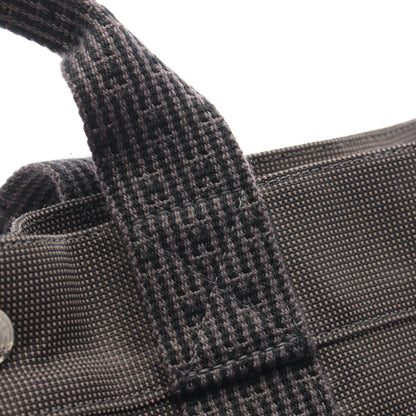 エールラインMM ハンドバッグ トートバッグ ナイロンキャンバス ダークグレー シルバー金具 エルメス バッグ HERMES