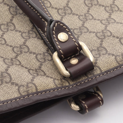 GGプラス ハンドバッグ トートバッグ PVC レザー ベージュ ダークブラウン グッチ バッグ GUCCI