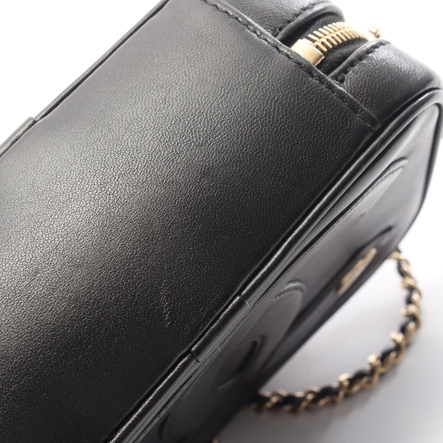 ココマーク チェーンショルダーバッグ ラムスキン ブラック ゴールド金具 シャネル バッグ CHANEL