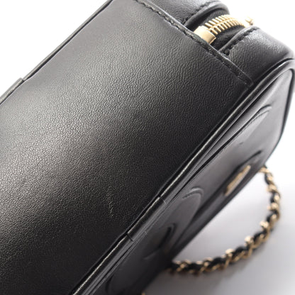 ココマーク チェーンショルダーバッグ ラムスキン ブラック ゴールド金具 シャネル バッグ CHANEL