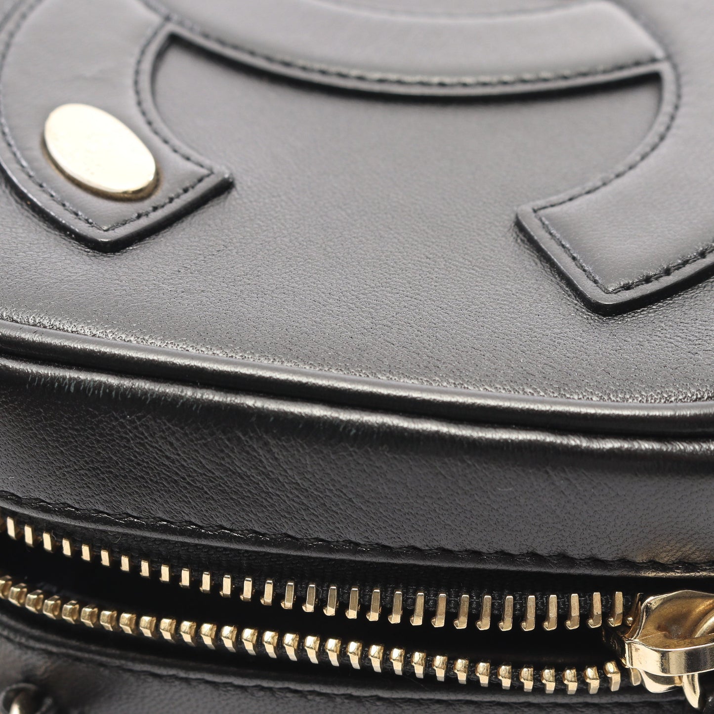 ココマーク チェーンショルダーバッグ ラムスキン ブラック ゴールド金具 シャネル バッグ CHANEL