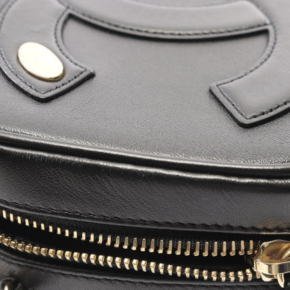 ココマーク チェーンショルダーバッグ ラムスキン ブラック ゴールド金具 シャネル バッグ CHANEL