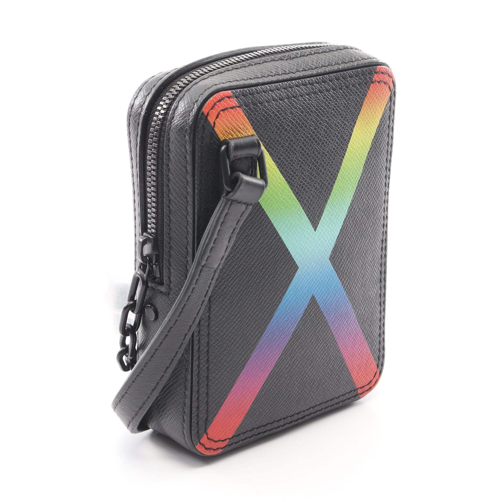 ダヌーブメッセンジャー タイガ ノワール ショルダーバッグ レザー ブラック ルイヴィトン バッグ LOUIS VUITTON
