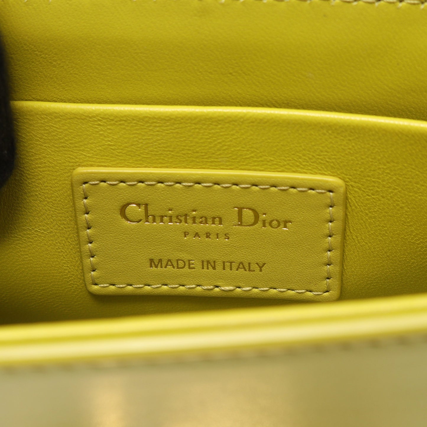 30 MONTAIGNE モンテーニュ ボックス ショルダーバッグ レザー ライトイエロー クリスチャンディオール バッグ Christian Dior