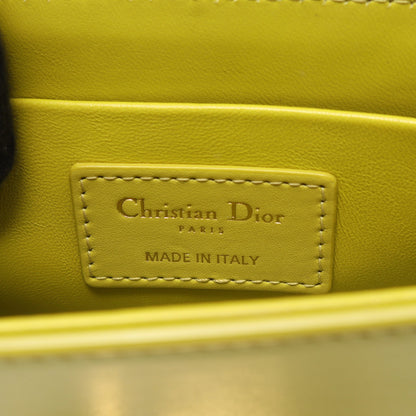 30 MONTAIGNE モンテーニュ ボックス ショルダーバッグ レザー ライトイエロー クリスチャンディオール バッグ Christian Dior