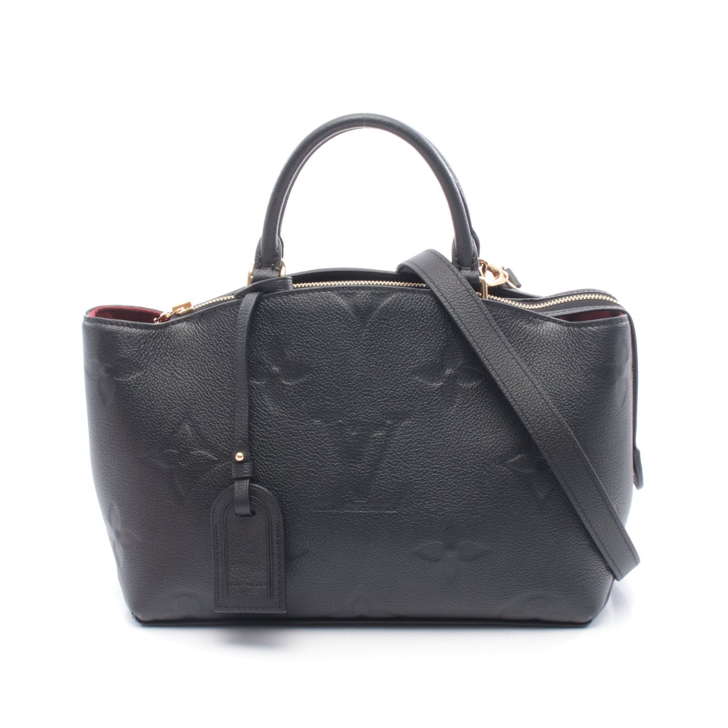プティ パレPM モノグラムアンプラント ハンドバッグ レザー ブラック 2WAY ルイヴィトン バッグ LOUIS VUITTON