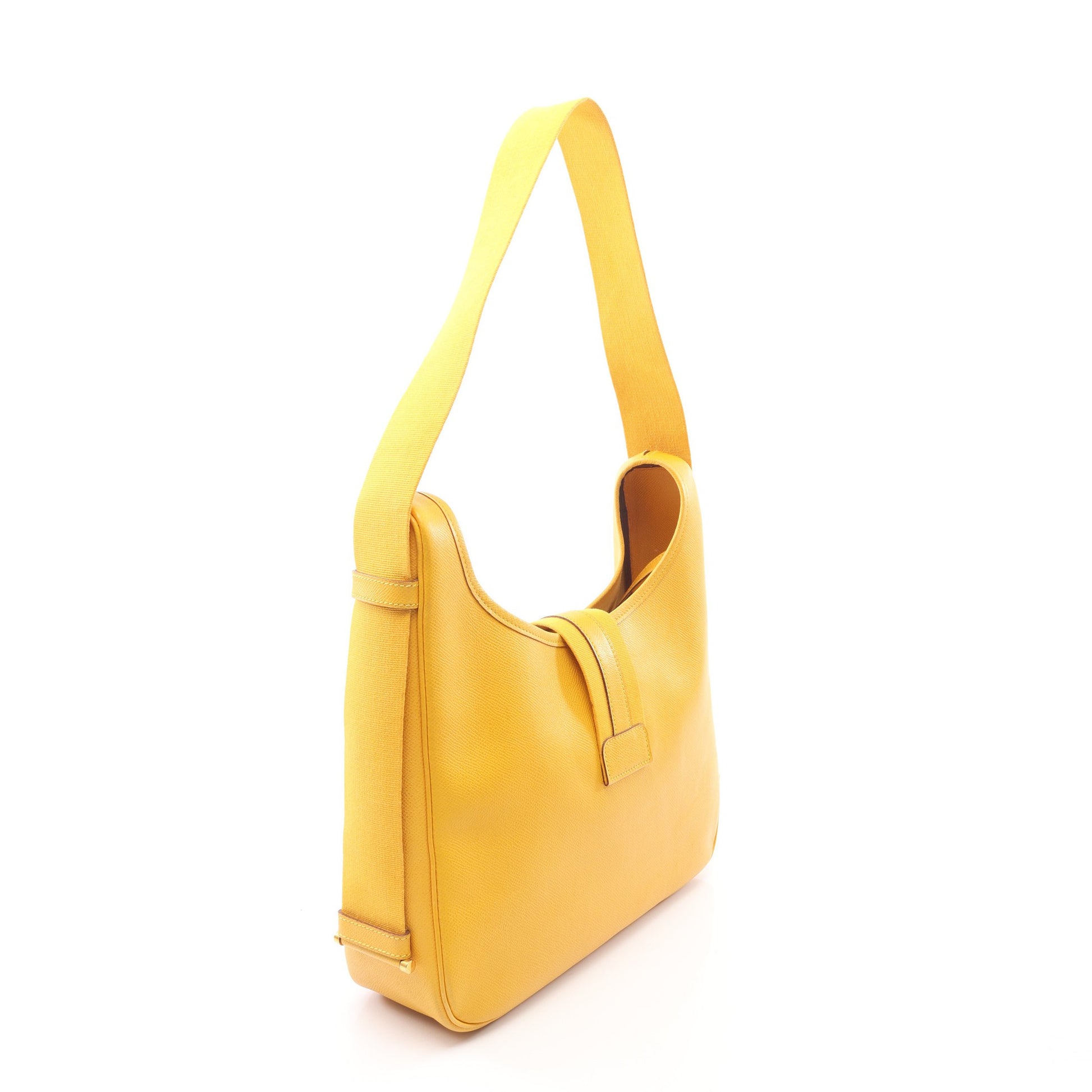 サコ ジョーヌ ショルダーバッグ クシュベル イエロー ゴールド金具 ○Z刻印 エルメス バッグ HERMES