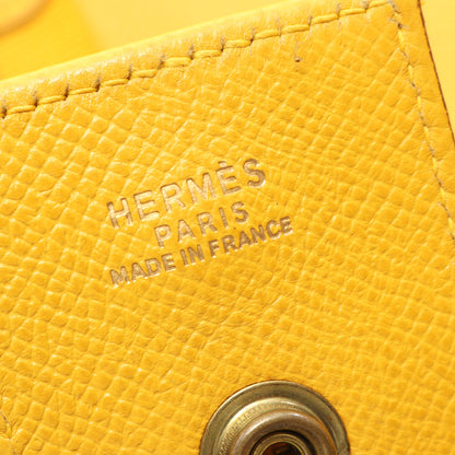 サコ ジョーヌ ショルダーバッグ クシュベル イエロー ゴールド金具 ○Z刻印 エルメス バッグ HERMES