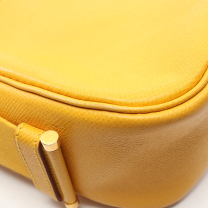サコ ジョーヌ ショルダーバッグ クシュベル イエロー ゴールド金具 ○Z刻印 エルメス バッグ HERMES