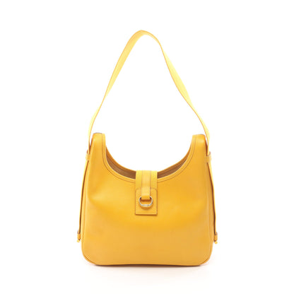 サコ ジョーヌ ショルダーバッグ クシュベル イエロー ゴールド金具 ○Z刻印 エルメス バッグ HERMES