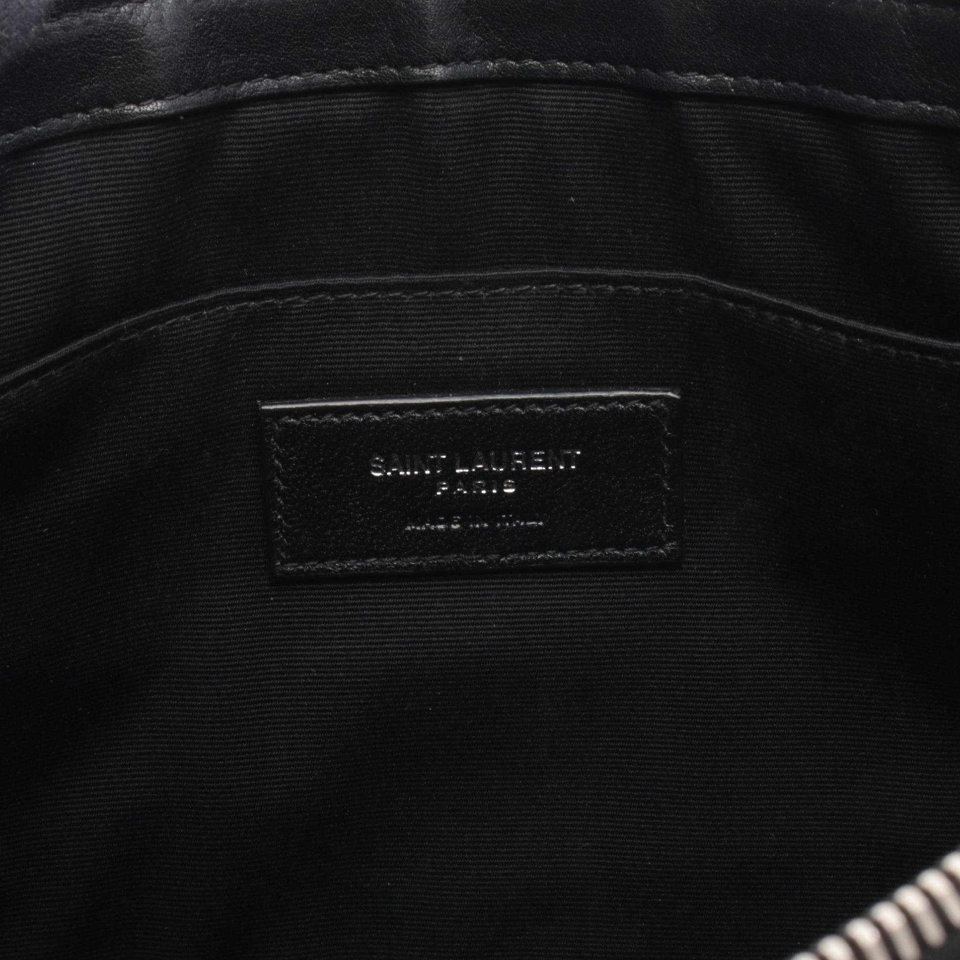 リヴゴーシュ クラッチバッグ キャンバス レザー ブラック イヴサンローラン バッグ YVES SAINT LAURENT