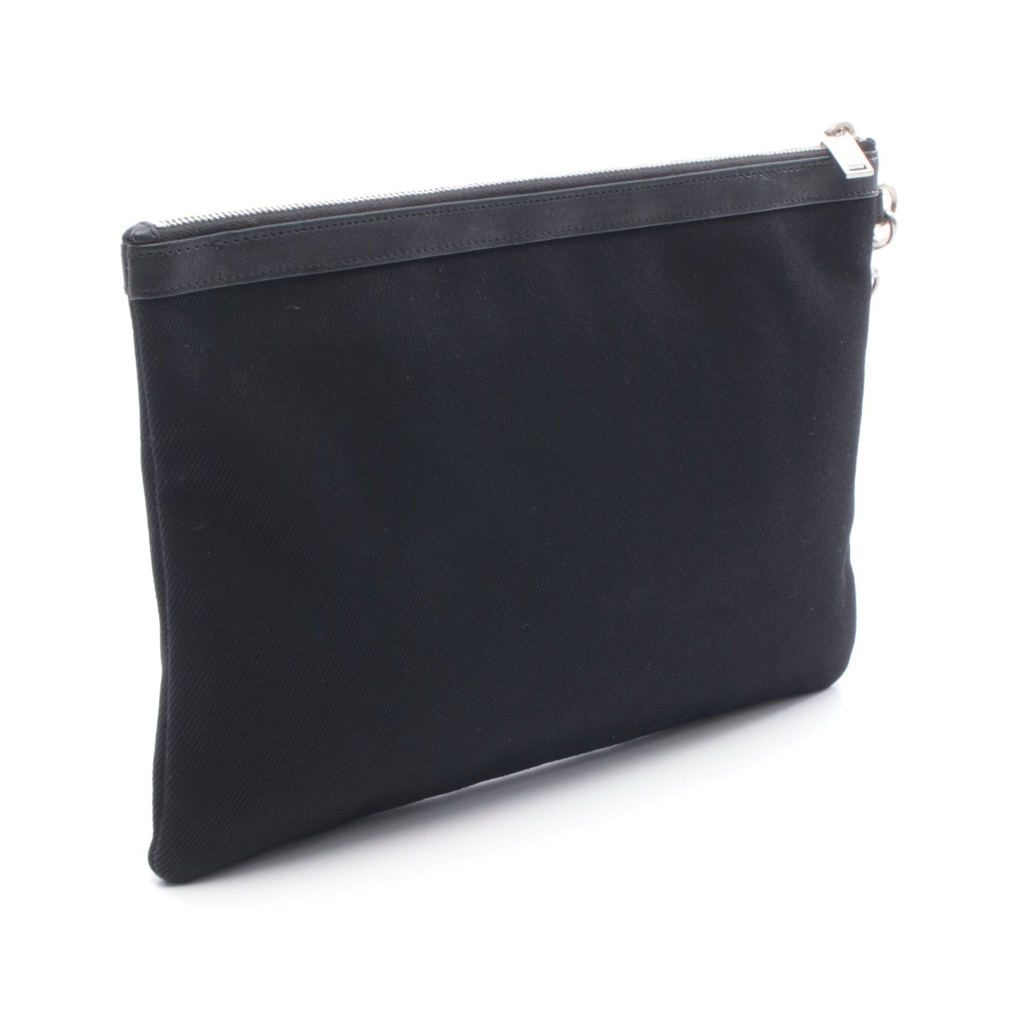 リヴゴーシュ クラッチバッグ キャンバス レザー ブラック イヴサンローラン バッグ YVES SAINT LAURENT