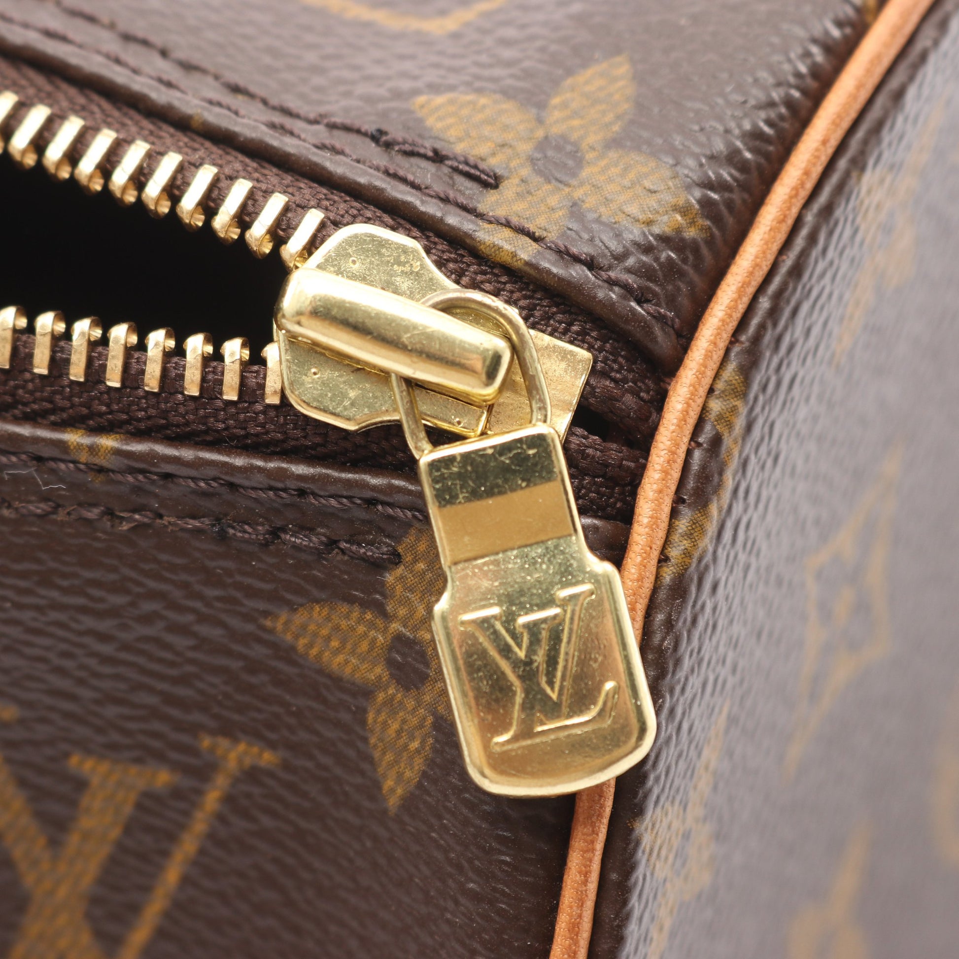 パピヨン30 モノグラム ハンドバッグ PVC レザー ブラウン ルイヴィトン バッグ LOUIS VUITTON