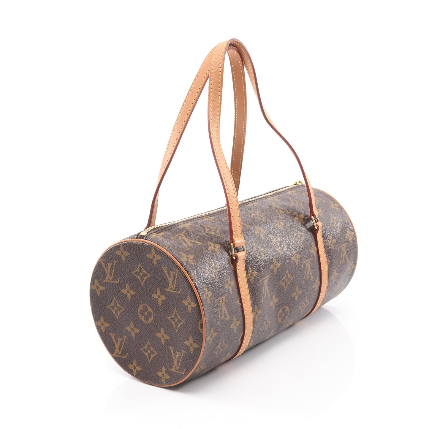 パピヨン30 モノグラム ハンドバッグ PVC レザー ブラウン ルイヴィトン バッグ LOUIS VUITTON