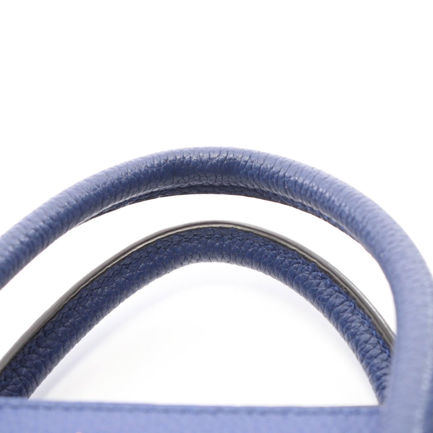 ラゲージ ナノショッパー ハンドバッグ レザー ブルー 2WAY セリーヌ バッグ CELINE