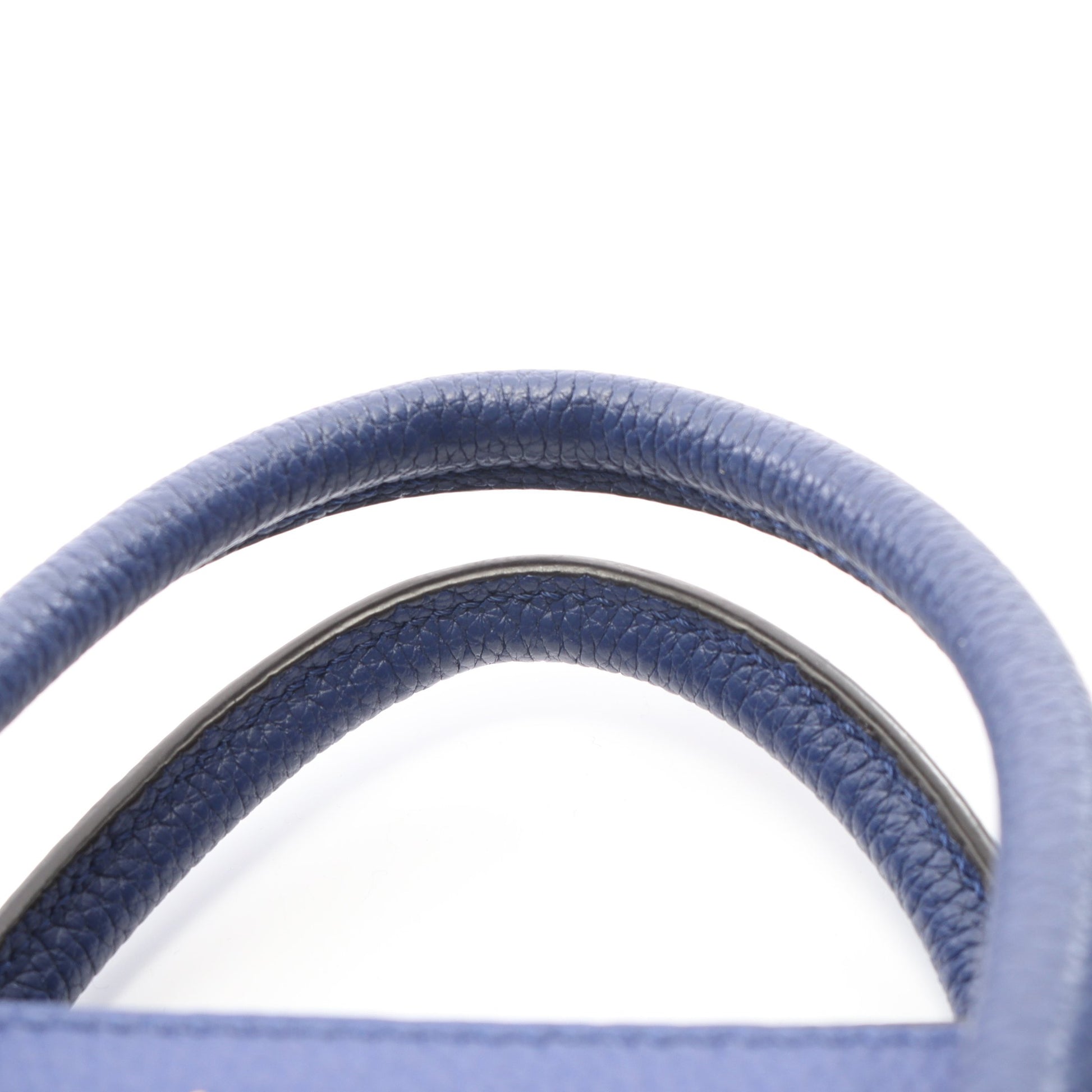 ラゲージ ナノショッパー ハンドバッグ レザー ブルー 2WAY セリーヌ バッグ CELINE