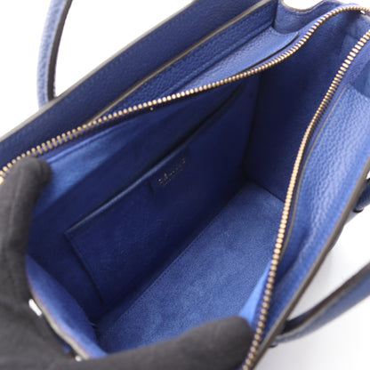 ラゲージ ナノショッパー ハンドバッグ レザー ブルー 2WAY セリーヌ バッグ CELINE