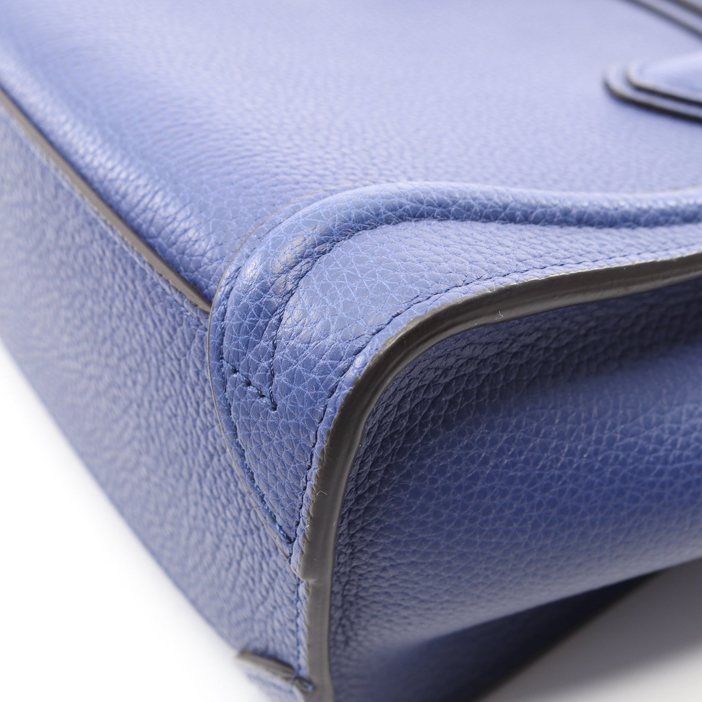 ラゲージ ナノショッパー ハンドバッグ レザー ブルー 2WAY セリーヌ バッグ CELINE
