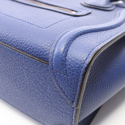 ラゲージ ナノショッパー ハンドバッグ レザー ブルー 2WAY セリーヌ バッグ CELINE