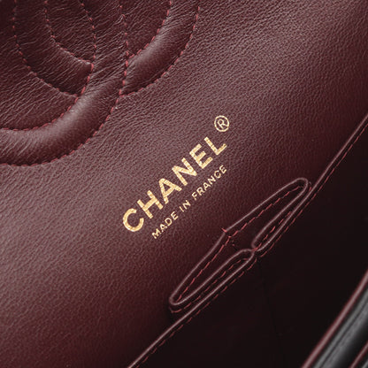 マトラッセ Wフラップ Wチェーンショルダーバッグ ラムスキン ブラック ゴールド金具 シャネル バッグ CHANEL