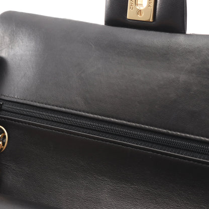 マトラッセ Wフラップ Wチェーンショルダーバッグ ラムスキン ブラック ゴールド金具 シャネル バッグ CHANEL