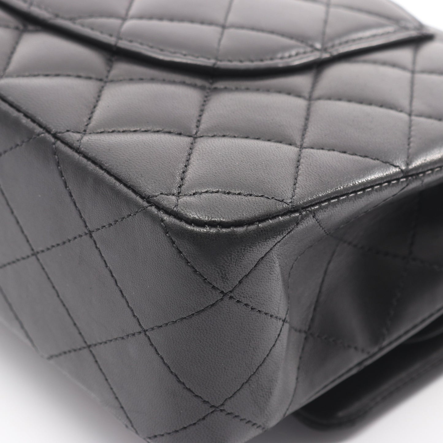 マトラッセ Wフラップ Wチェーンショルダーバッグ ラムスキン ブラック ゴールド金具 シャネル バッグ CHANEL
