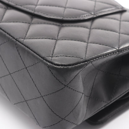 マトラッセ Wフラップ Wチェーンショルダーバッグ ラムスキン ブラック ゴールド金具 シャネル バッグ CHANEL