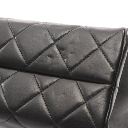 マトラッセ チェーンショルダーバッグ ラムスキン ブラック ゴールド金具 シャネル バッグ CHANEL