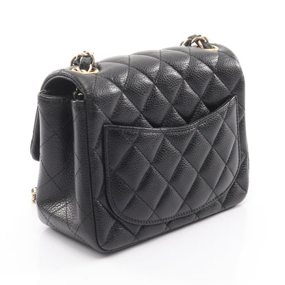 ミニマトラッセ チェーンショルダーバッグ キャビアスキン ブラック ゴールド金具 シャネル バッグ CHANEL