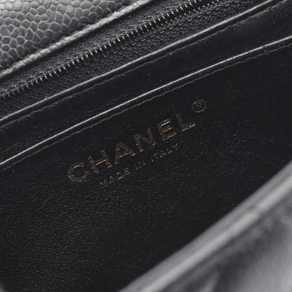 ミニマトラッセ チェーンショルダーバッグ キャビアスキン ブラック ゴールド金具 シャネル バッグ CHANEL