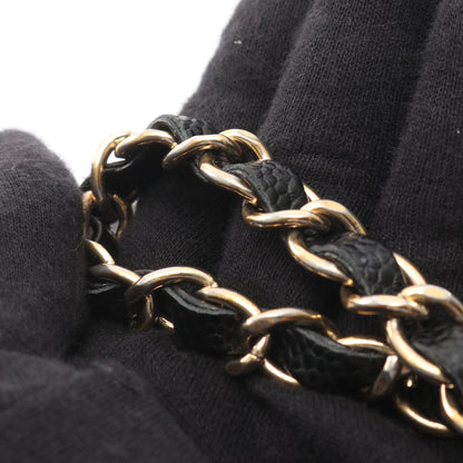ミニマトラッセ チェーンショルダーバッグ キャビアスキン ブラック ゴールド金具 シャネル バッグ CHANEL