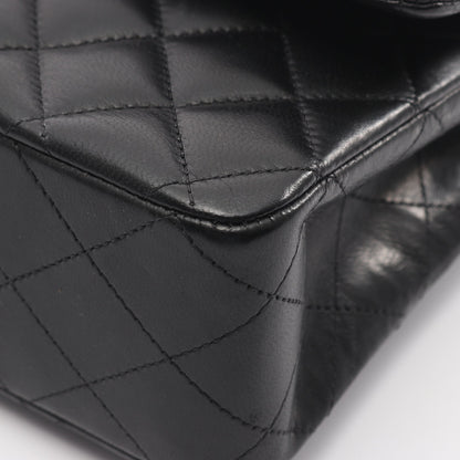マトラッセ Wフラップ Wチェーンショルダーバッグ ラムスキン ブラック ゴールド金具 シャネル バッグ CHANEL