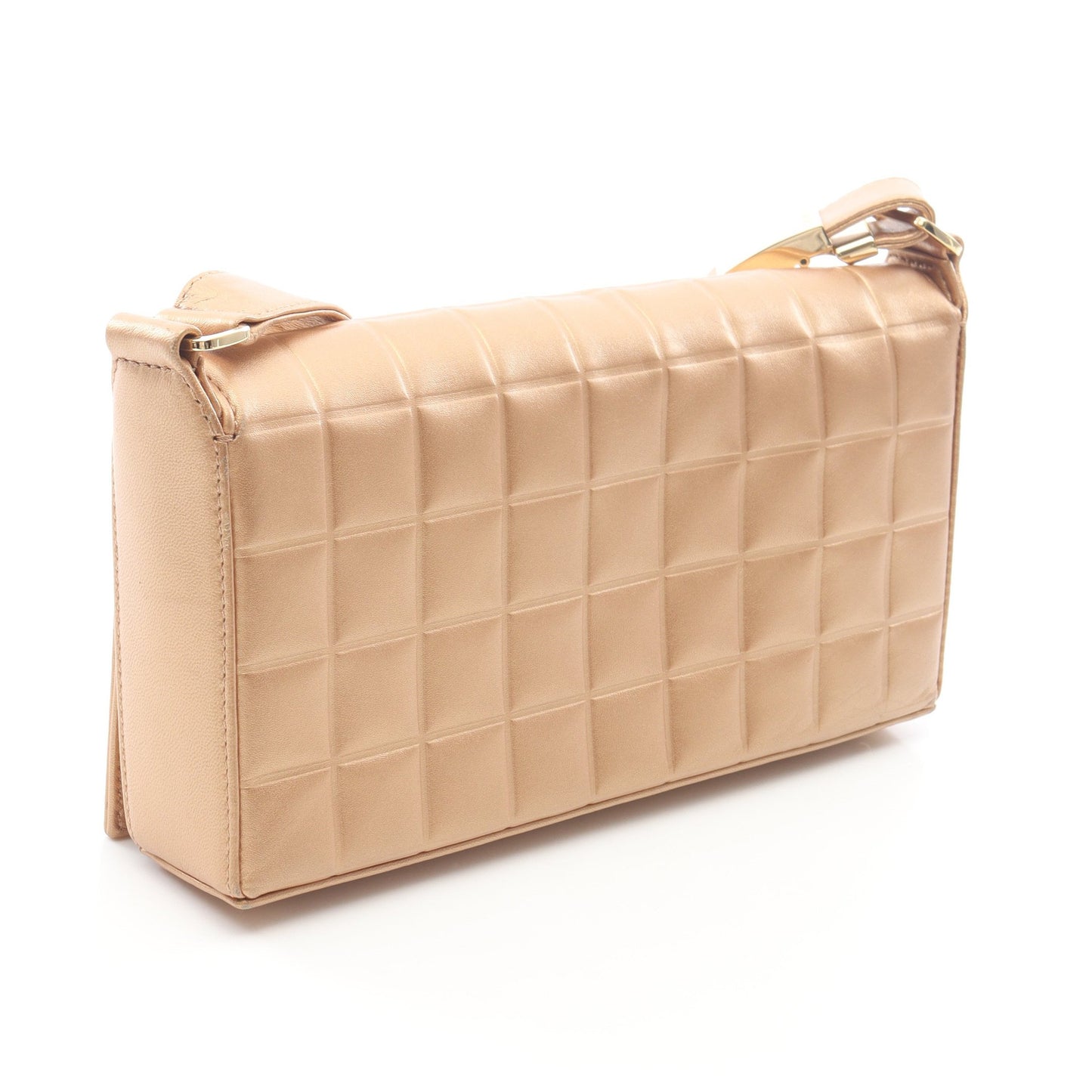 チョコバー ワンショルダーバッグ レザー シャンパンゴールド ゴールド金具 シャネル バッグ CHANEL