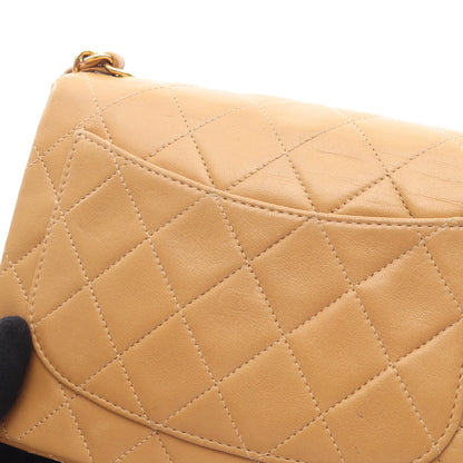 ミニマトラッセ チェーンショルダーバッグ ラムスキン ベージュ ゴールド金具 シャネル バッグ CHANEL