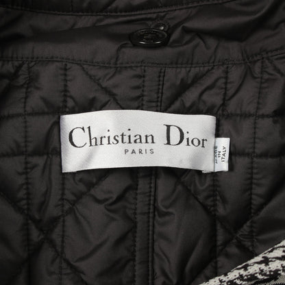 BEE刺繍 ジャケット 千鳥格子 ウール ブラック ホワイト クリスチャンディオール アウター Christian Dior