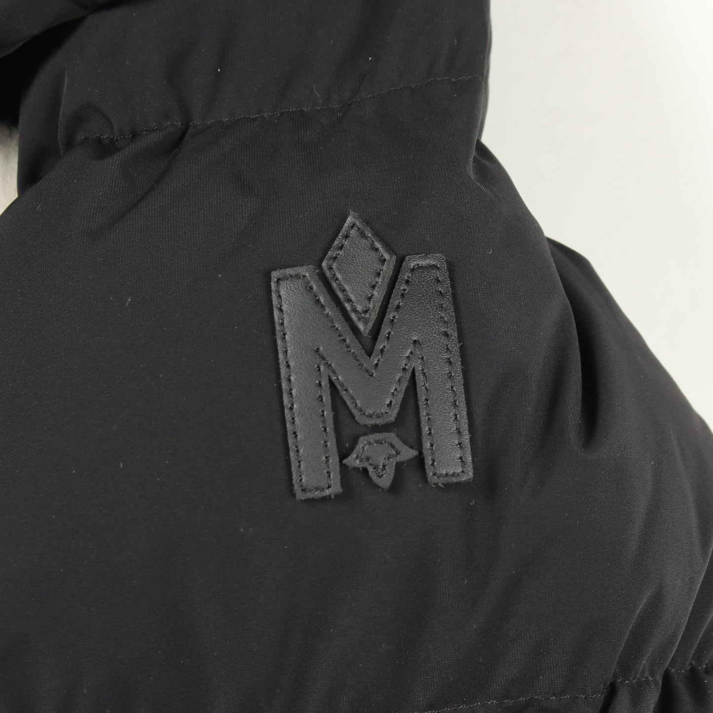 LILIBETH ミックス シアリング 切替 ダウンジャケット ナイロン レザー ブラック オフホワイト マッカージュ アウター Mackage