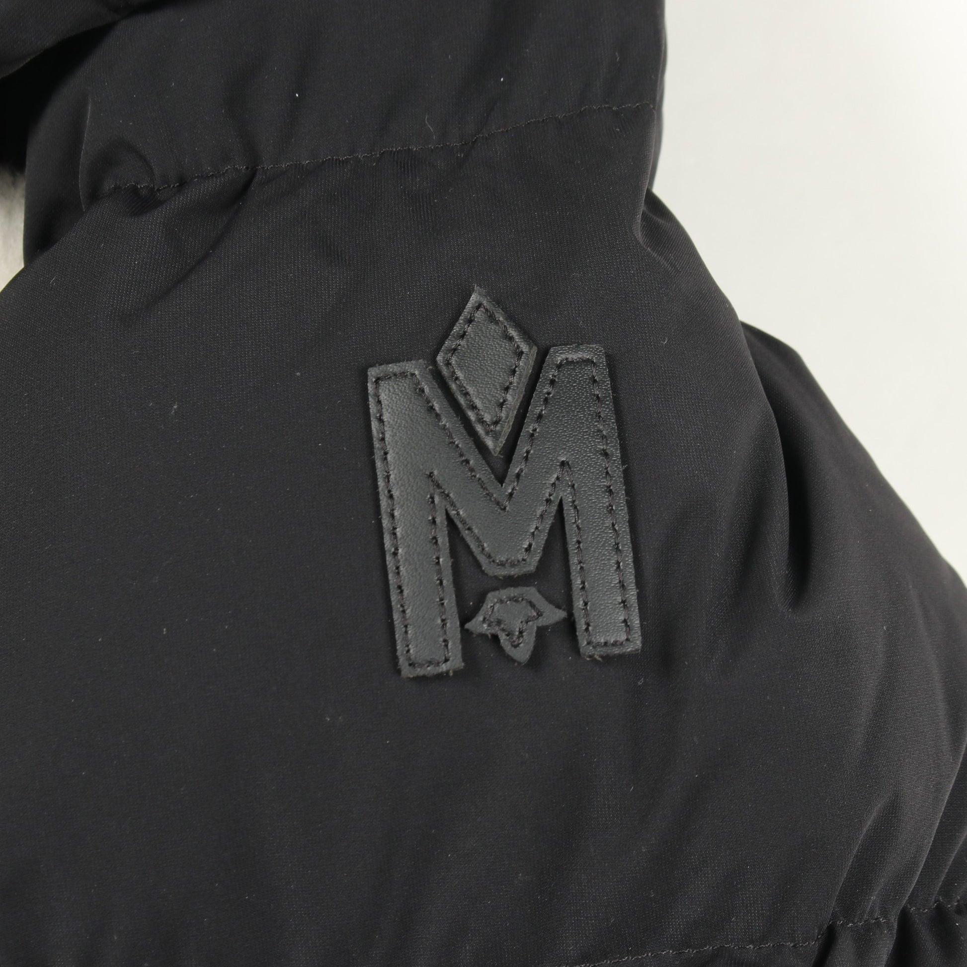 LILIBETH ミックス シアリング 切替 ダウンジャケット ナイロン レザー ブラック オフホワイト マッカージュ アウター Mackage