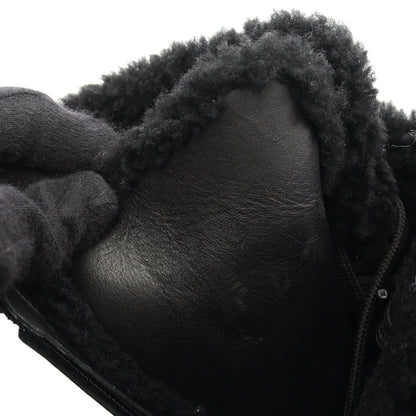 ウォーキー ヴィヴ レザー レースアップ ブーツ レザー ムートン ブラック ロジェヴィヴィエ シューズ Roger Vivier