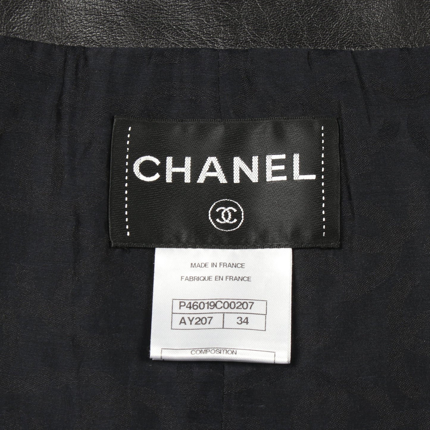 ココマーク フェイクパールボタン レザージャケット レザー ブラック シャネル アウター CHANEL
