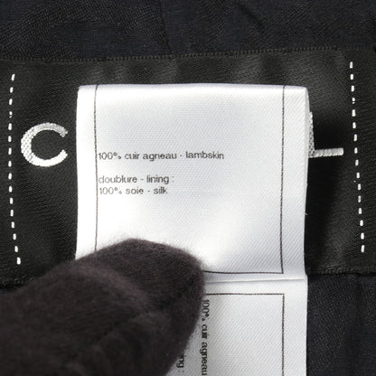 ココマーク フェイクパールボタン レザージャケット レザー ブラック シャネル アウター CHANEL
