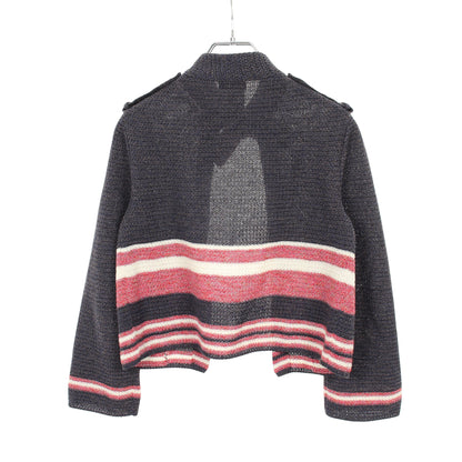 ココマークボタン カーディガン ボウタイ ペーパー コットン シルク ネイビー レッド アイボリー シャネル トップス CHANEL
