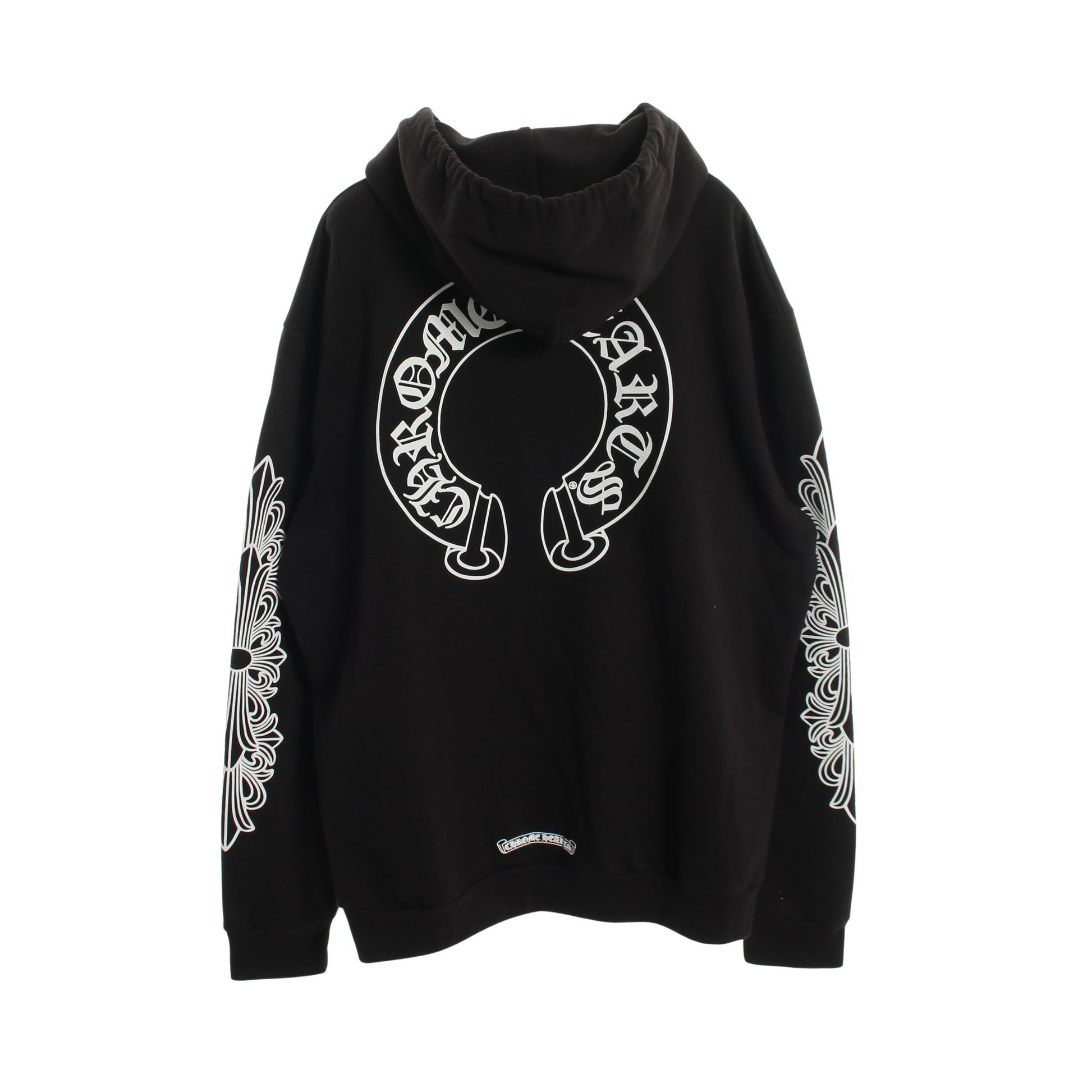 ホースシュー プルオーバーパーカー バックプリント コットン ブラック クロムハーツ トップス Chrome Hearts
