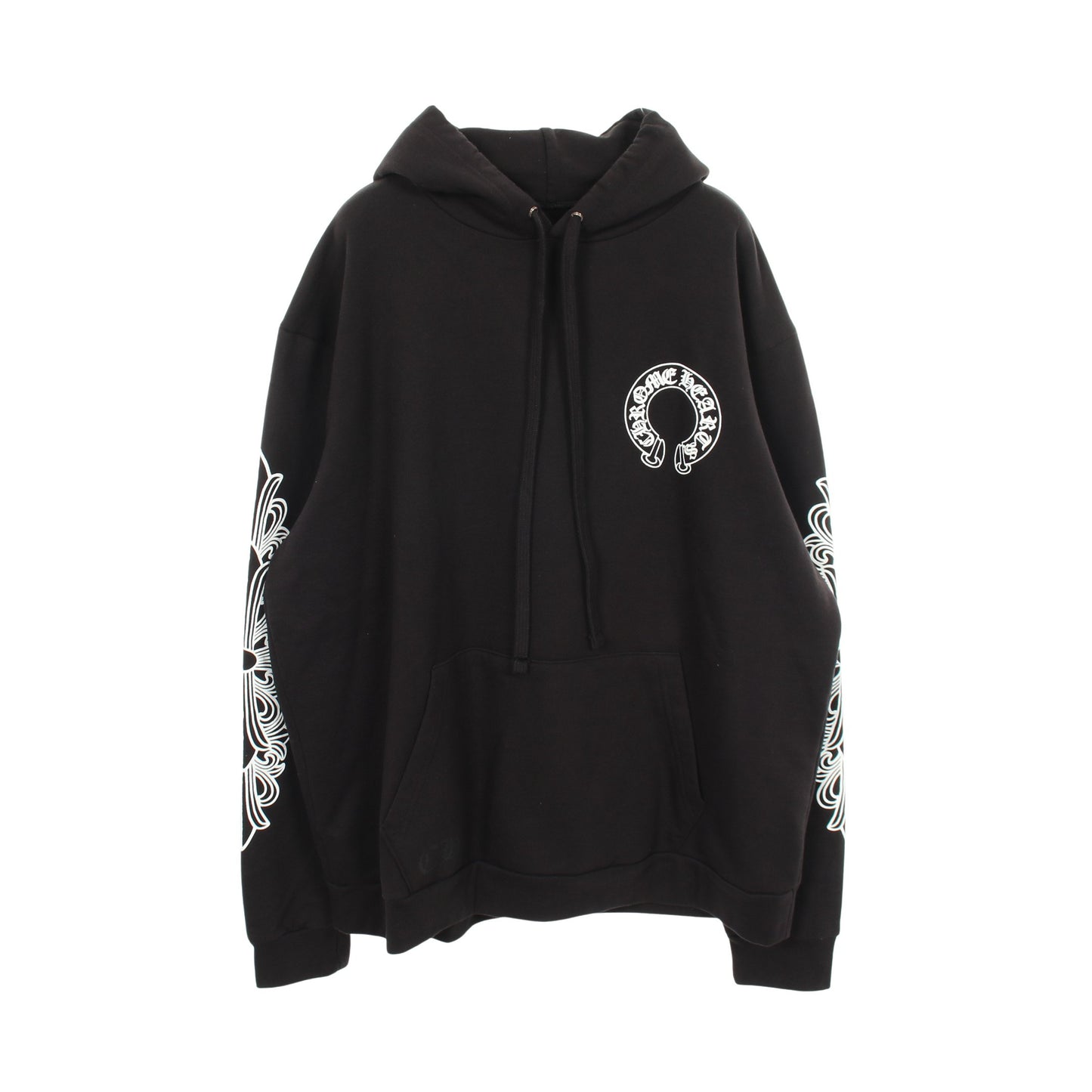 ホースシュー プルオーバーパーカー バックプリント コットン ブラック クロムハーツ トップス Chrome Hearts