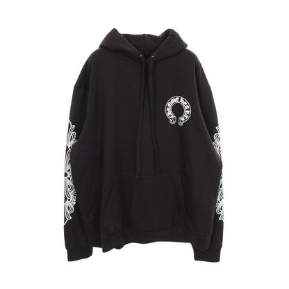 ホースシュー プルオーバーパーカー バックプリント コットン ブラック クロムハーツ トップス Chrome Hearts