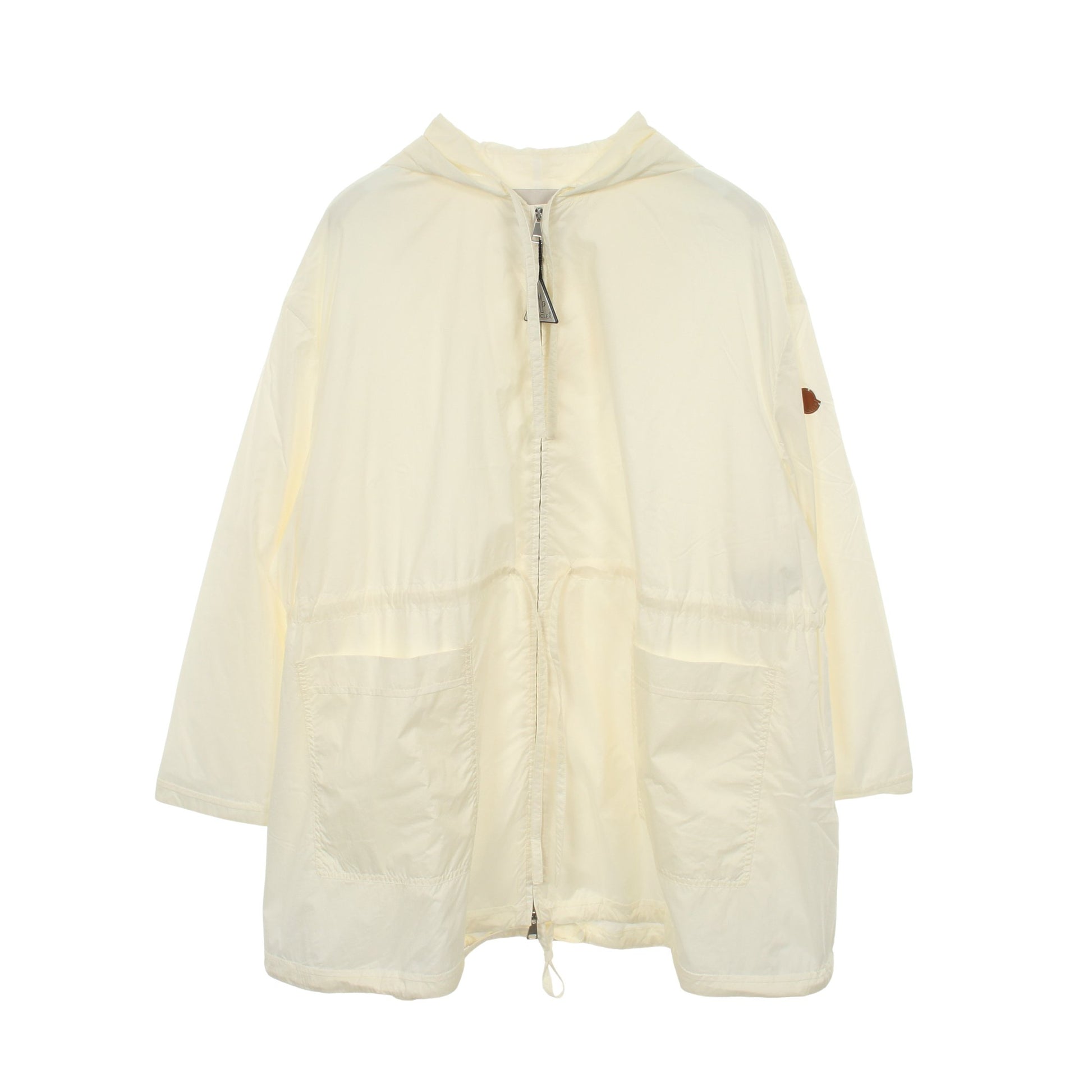 SUIR マウンテンパーカー ナイロン オフホワイト フード付き モンクレール アウター MONCLER