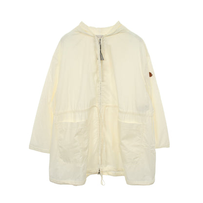 SUIR マウンテンパーカー ナイロン オフホワイト フード付き モンクレール アウター MONCLER