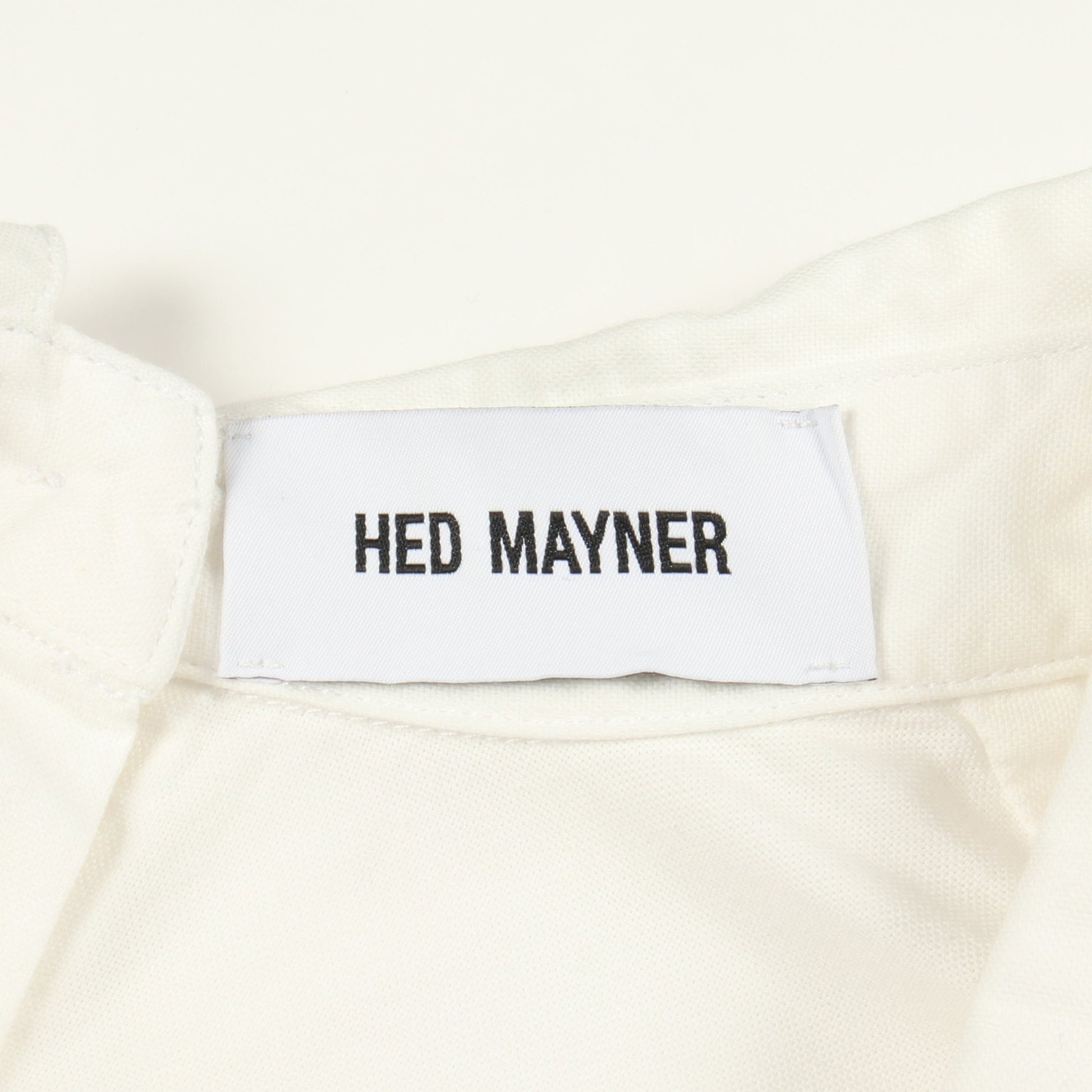 シャツ 長袖 バックボタン コットン ホワイト ヘドメイナー トップス HED MAYNER