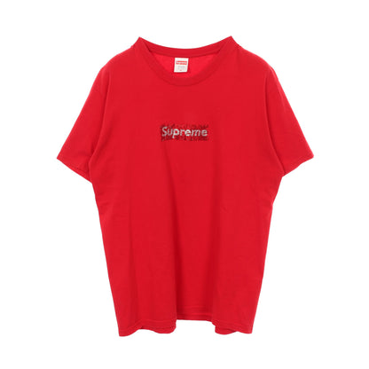 Supreme × SWAROVSKI Box Logo Tee 半袖Tシャツ クルーネック コットン レッド ラインストーン シュプリーム トップス Supreme