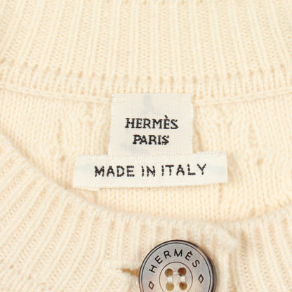 LA PROMENADE DU MATIN ケーブルニット カーディガン ウール カシミヤ アイボリー エルメス トップス HERMES