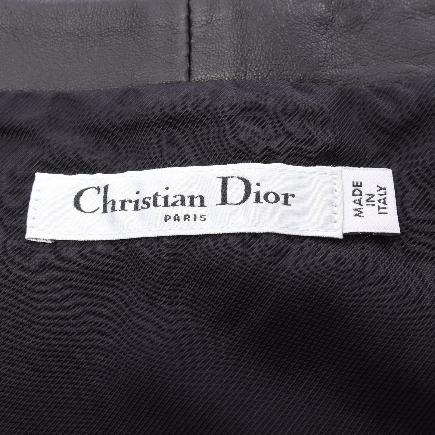 ジップアップ ベスト レザー ブラック クリスチャンディオール トップス Christian Dior
